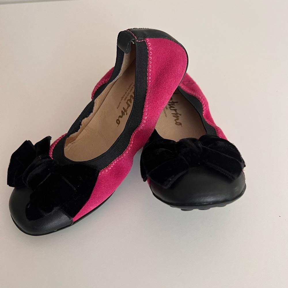 Naturino Pink and black ballet flats